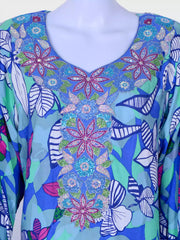 جلابية مصنوعة من الحجر عالي الجودة وقماش مطبوع