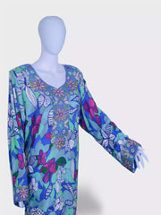 جلابية مصنوعة من الحجر عالي الجودة وقماش مطبوع