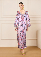 Jalabiya Maghribi with handmade embroidery and high quality stone