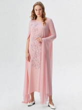 Stylish Farasha with 3d embroidery fabric chiffon pearls and MC stone