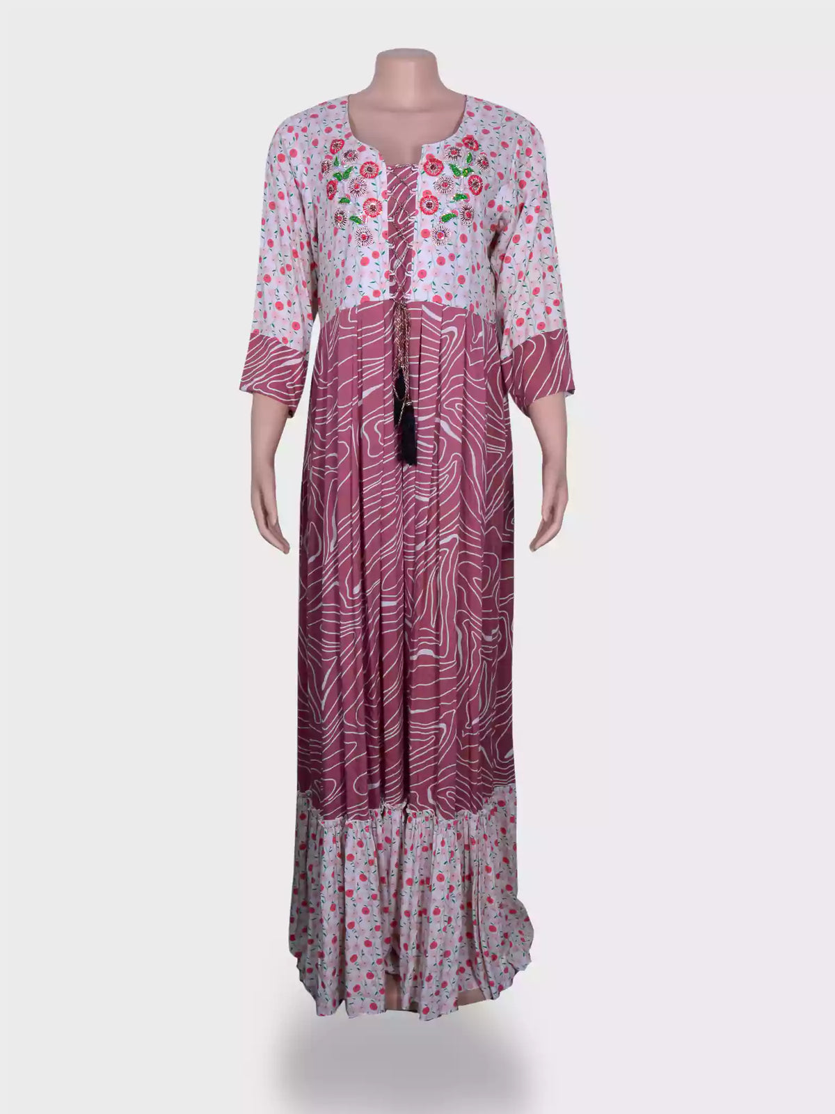 Stylish Jalabiya with high handmade embroidery fabic cotton