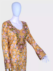 Jalabiya with 3D embroidery 