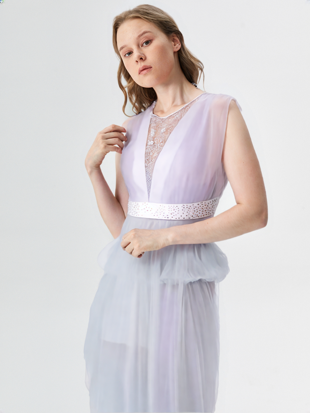 Maxi with special fabric toor