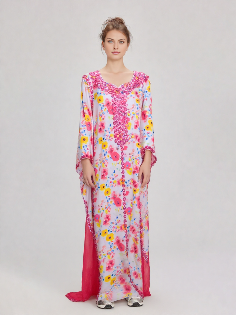Stylish Jalabiya fabric hareer with embroidery cut work