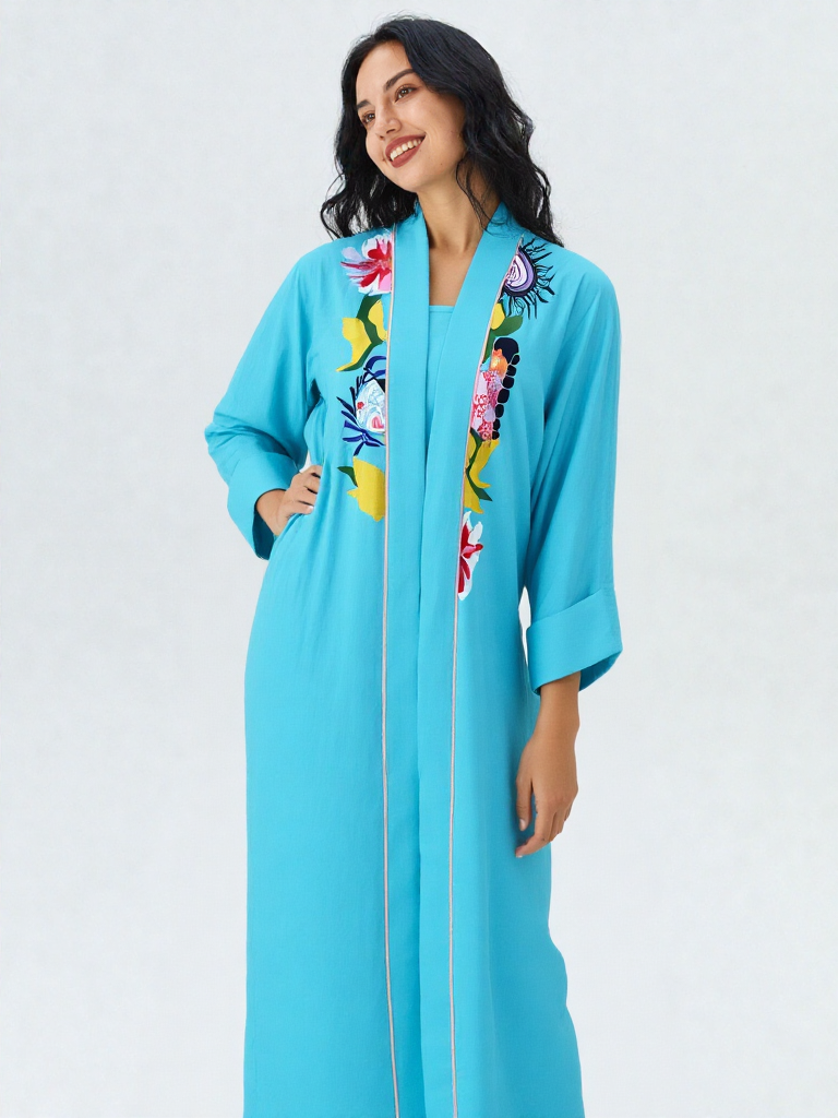 Stylish party wear abaya special Embroidery